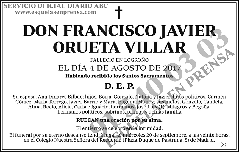 Francisco Javier Orueta Villar